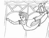 Greatest Showman Trapeze Coloring Pages Artist Circus Robin Great sketch template