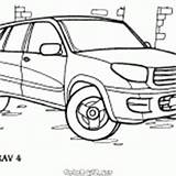 Coloring Toyota Rav4 Pages Nissan Trail sketch template