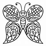 Butterfly Doodle sketch template