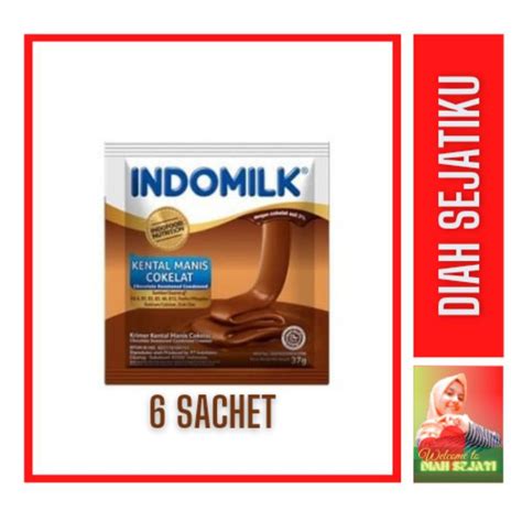 Jual Diahmart Indomilk Susu Kental Manis Cokelat 6 Sachet Indonesia