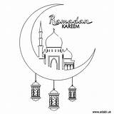 Ramadan Coloriage Mubarak Crafts Adabi Islamische Colorier Islam Embroidery sketch template