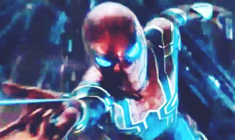 avengers infinity war clip reveals  iron spider footage