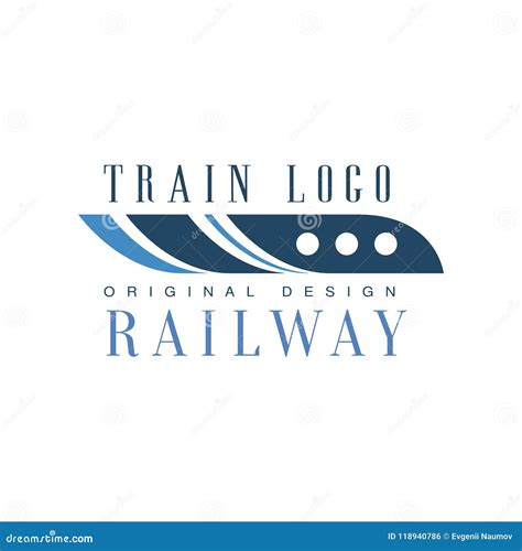 railway train logo original design modern railroad transport emblem