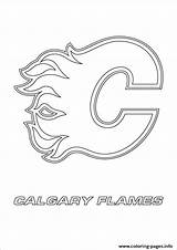 Coloring Hockey Pages Nhl Flames Logo Calgary Printable Colouring Sport Color Sports Logos Print Maple Sheets Toronto Kids Book Rules sketch template