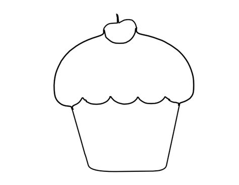 cupcake outline clipartsco