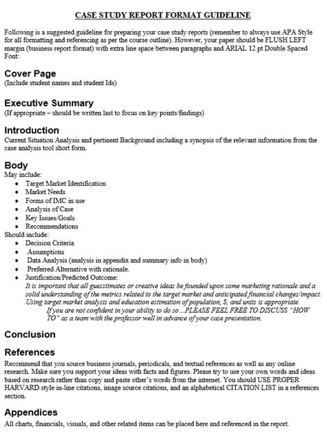 contoh case study report  sample case reports   ms word