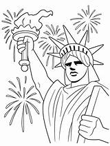 Coloring Liberty Crayola Independence Patriotic Loudlyeccentric sketch template