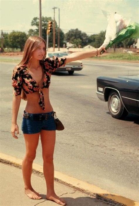 Beautiful Hippie Girl Selling Flowers 1972 In 2020