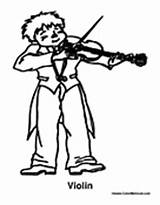 Violin Playing Boy Coloring Colormegood Music sketch template