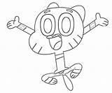 Gumball Watterson Jump Pages Coloring sketch template