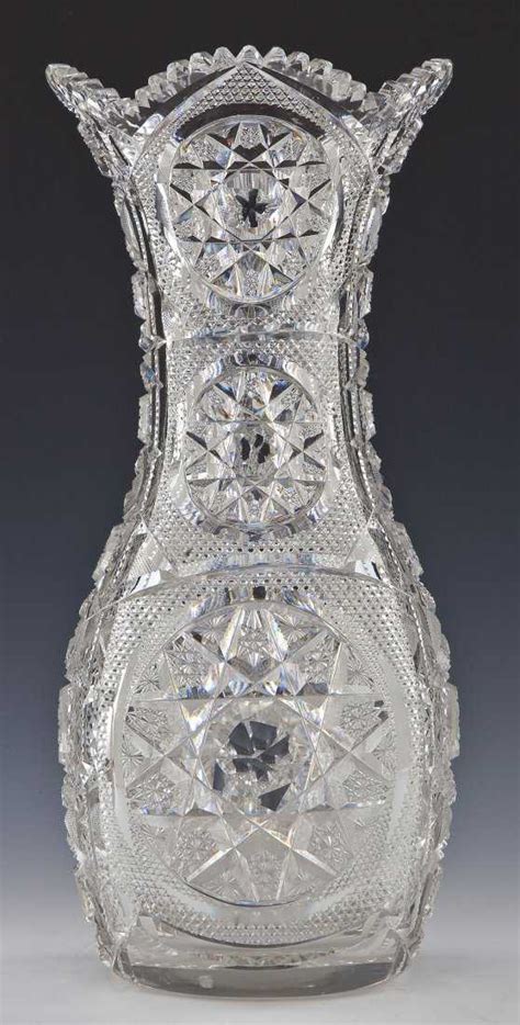 Monumental American Brilliant Cut Glass Vase