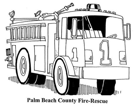 coloring pages fire truck