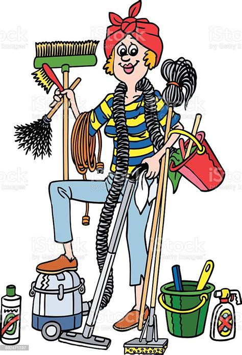 cleaning lady stock vector art 532471237 istock