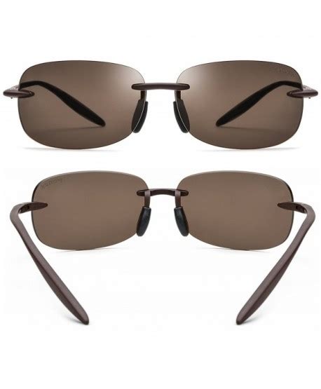 tr90 rimless polarized sunglasses for men with square mirror nylon lens