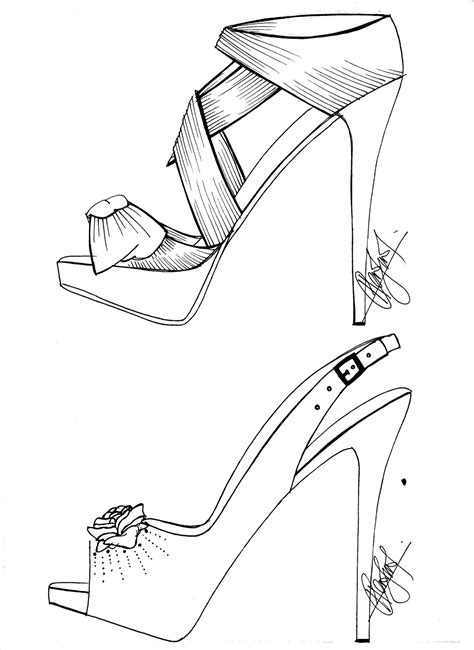 Hafizs Fashion Sketching High Heels Sketches