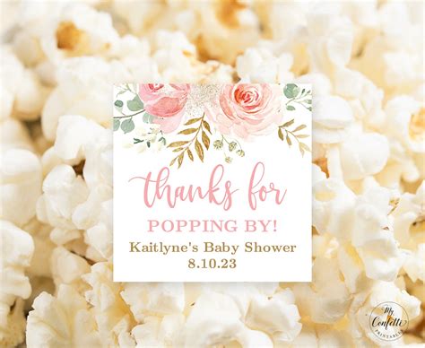 popping  favor tag  label template printable etsy