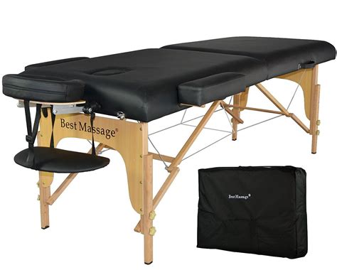 new bestmassage black 77 l 3 pad portable massage table