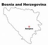 Bosnia Coloring Map Herzegovina sketch template