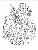 Lente Groep Mooie Volwassenen Bloemen Lentebloemen Uitprinten A4 Downloaden Bezoeken Bloem Omnilabo Bord sketch template
