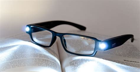 rechargeable led light reading glasses