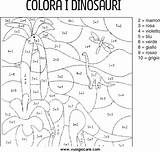 Colora Dinosauri Calcola Conta Numeri Enigmistica Tabelline Matematica Lascuoladirosa Ragazzi Rosa Vitalcom sketch template