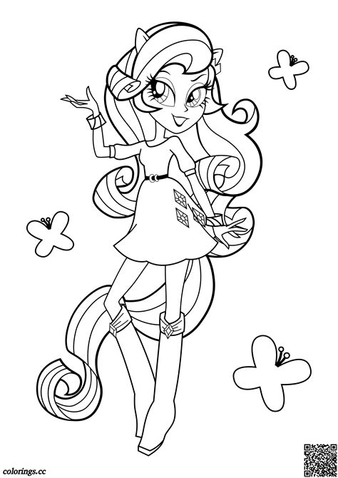 rarity   girl coloring pages   pony equestria girls