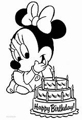 Coloring Mickey Mouse Pages Baby Birthday Popular 1st sketch template