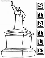 Statue Coloring Pages Colorings sketch template