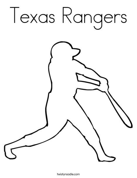 texas rangers coloring page twisty noodle