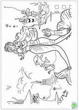 Mermaid Coloring Tale Barbie Dinokids Close Print sketch template