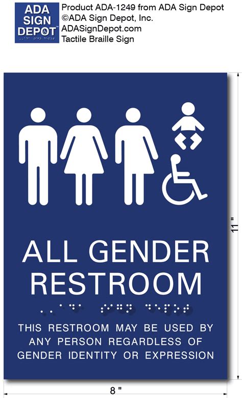 Transgender All Gender Restroom Signs Ada Sign Depot