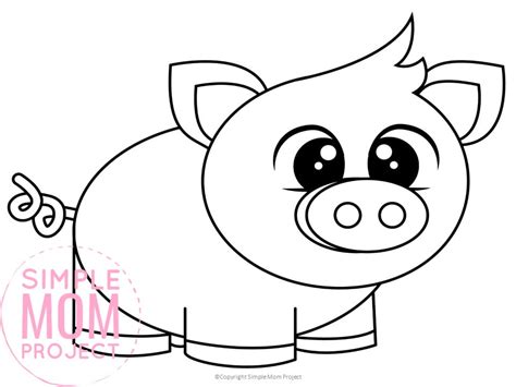printable pig template simple mom project