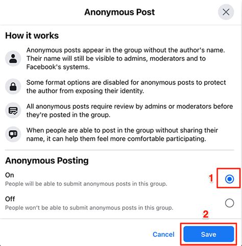 how to post anonymously in a facebook group