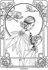 Coloring Pages Fairy Book Adult Dover Publications Colorir Para Fairies Drawings Desenhos Flores Doverpublications Adults Ausmalbilder Colouring Templates Sheets Welcome sketch template