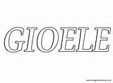 Gioele Nomi Nome Disegnidacolorare Giele sketch template