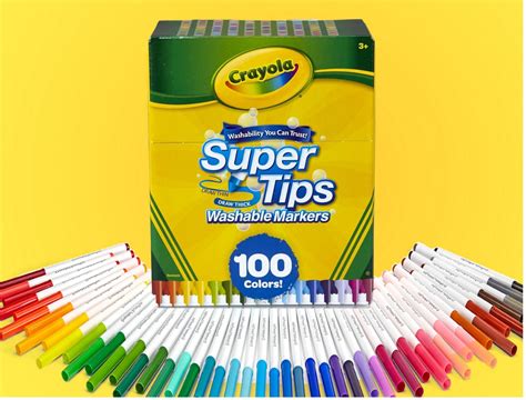 plumones crayola  pzas super tips lavables markers full meses sin