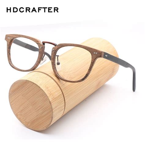 hdcrafter prescription eyeglasses frames wood grain optical glasses