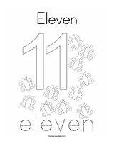 Coloring Number Eleven Pages Twisty Noodle Color Numbers Twistynoodle sketch template