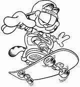 Skateboard Coloring Pages Garfield Colouring Clipart Transportation Cliparts Coloriage Imprimer Library Kids Skating Dessins Drawings Drawing Playing Search Favorites Add sketch template