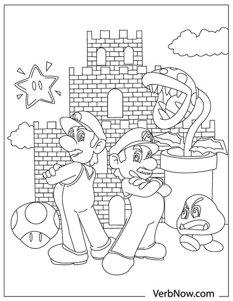 mario coloring sheets  number coloring pages