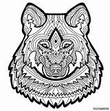 Ink Coloring Getcolorings Drawn Wolf Strong sketch template