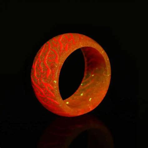 design luminous ring glowing   darkcolorful men women resin glow ring jewelry gifts