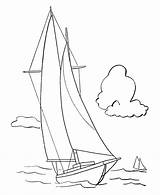 Sailboat Sail Sailboats Coloringhome Insertion sketch template