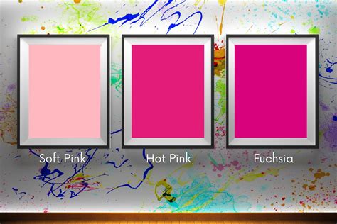 soft pink vs hot pink vs fuchsia shades of pink explained