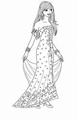 Princess Coloring Pages Princesses Girls sketch template