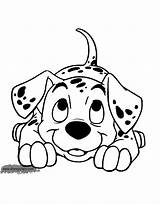 101 Dalmatians Coloring Puppy Pages Disney Dalmatian Drawing Dog Printable Dalmation Dalmations Disneyclips Kids Color Looking Print Farm Animal Books sketch template