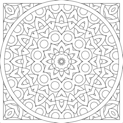 coloring pages circle pattern coloring pages