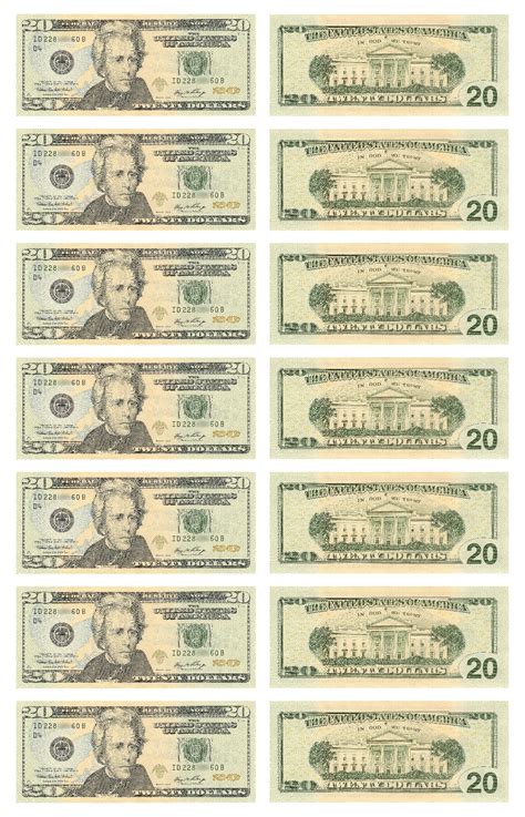 printable  dollar bill