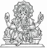 Ganesha Bal Ganesh Chaturthi Shirleytwofeathers Goddesses Ganash sketch template