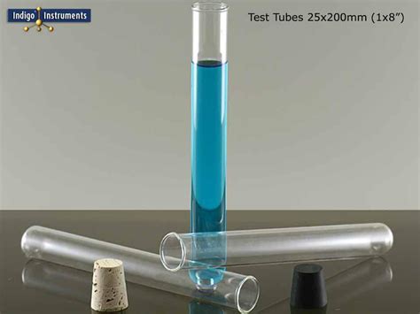Glass Test Tubes Plain Rimmed Borosilicate For Lab Or Home